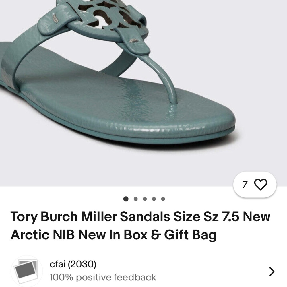 Tory Burch Miller Sandals - Arctic Blue
